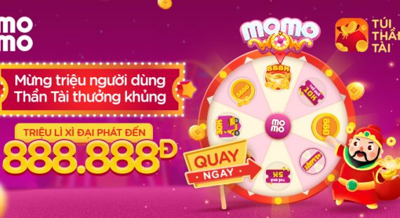 Quay Thưởng Thần Tài - Nhận Quà Lộc Phát đến 888.888Đ 